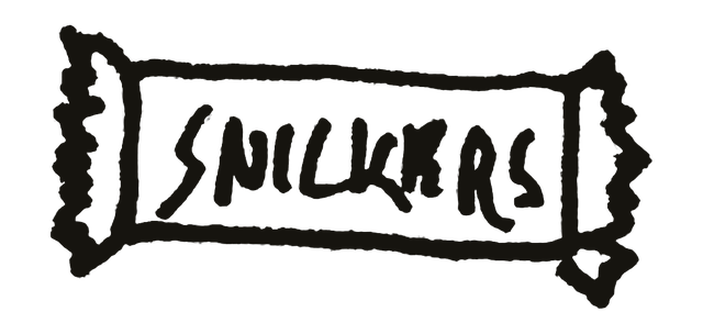 hand-drawn sketch of a snickers bar